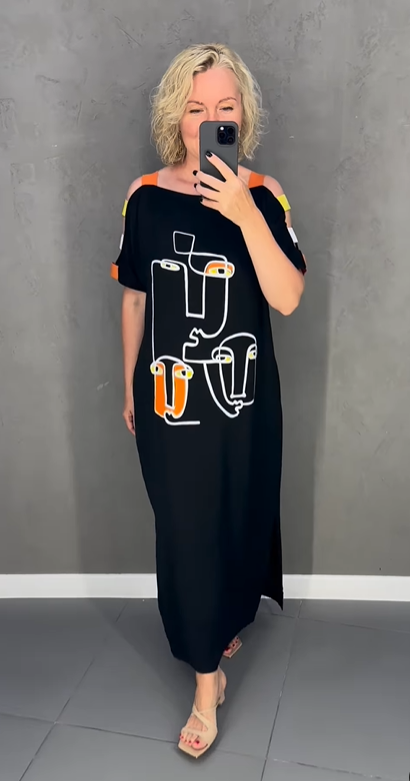 👗【50% zniżki】【S-5XL】❤️ Nowa elegancka sukienka z odkrytymi ramionami z 2025 roku, modna i wygodna, oferta ograniczona czasowo