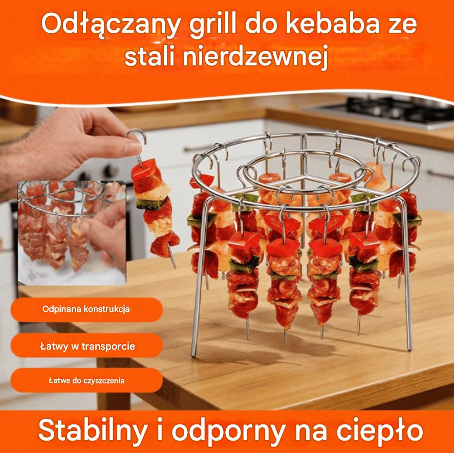 Wyjmowany ruszt do grilla, okrągły wiszący ruszt do grilla ze stali nierdzewnej