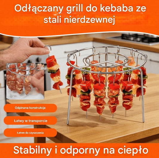 Wyjmowany ruszt do grilla, okrągły wiszący ruszt do grilla ze stali nierdzewnej