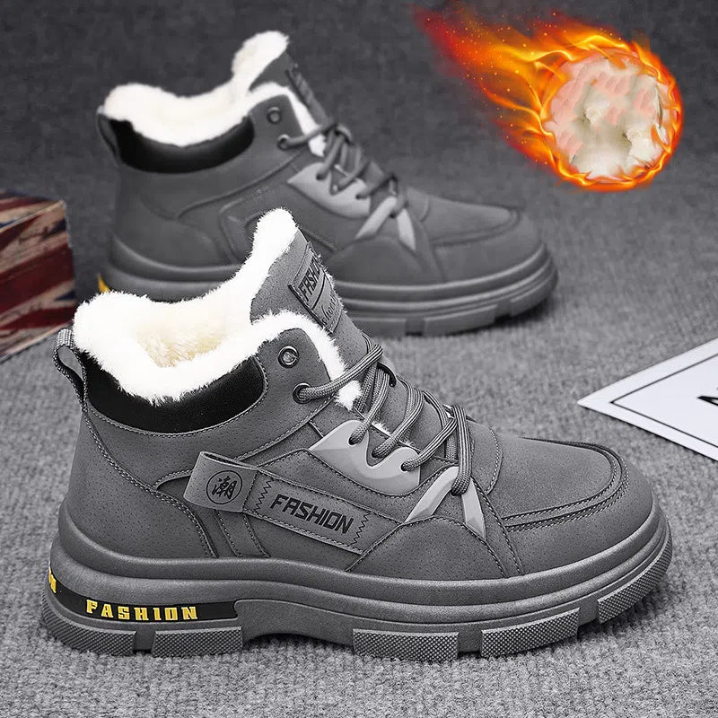 🔥🔥👞【39－44】Нови мъжки зимни дебели кадифени топли ботуши Martin за 2025 г.