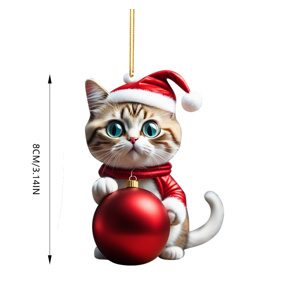 🔥🐈【Kup 7, a 3 otrzymasz gratis】🎄10 sztuk😻Ozdoby choinkowe w kształcie kotków. wiszące akcesoria dla kotów--3784897