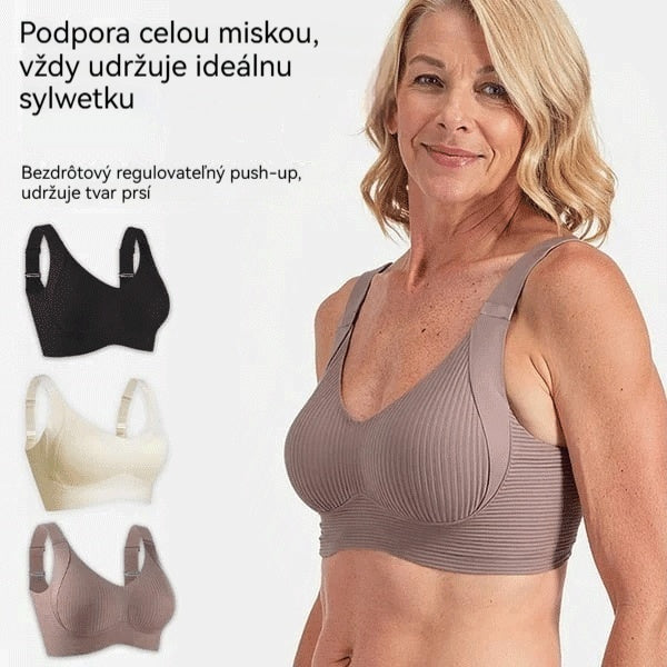 😍【Sada 4 ks】Dámska bezšvová podprsenka bez kostice ❤️【40–95 kg】