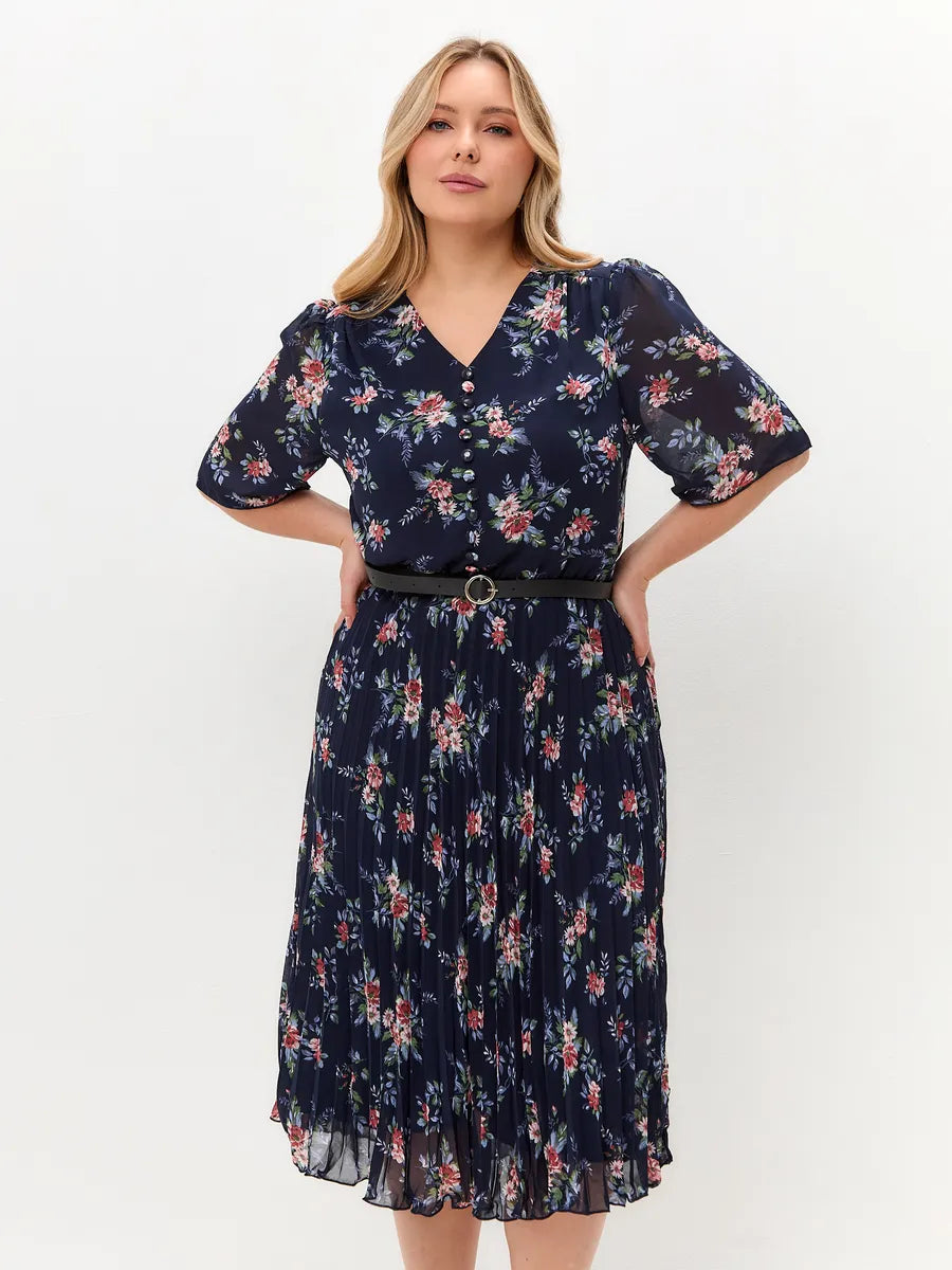 🏆【Nowość bestsellery】🌸💥【S-5XL】Nowa elegancka sukienka w kwiatowy nadruk