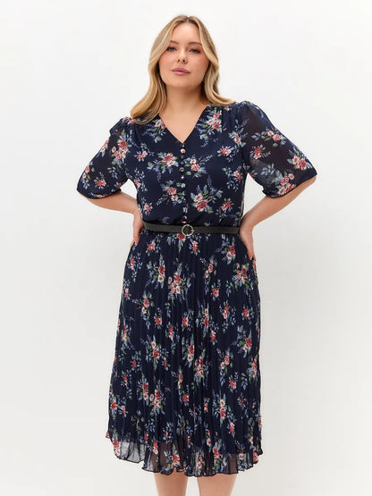 🏆【Nowość bestsellery】🌸💥【S-5XL】Nowa elegancka sukienka w kwiatowy nadruk