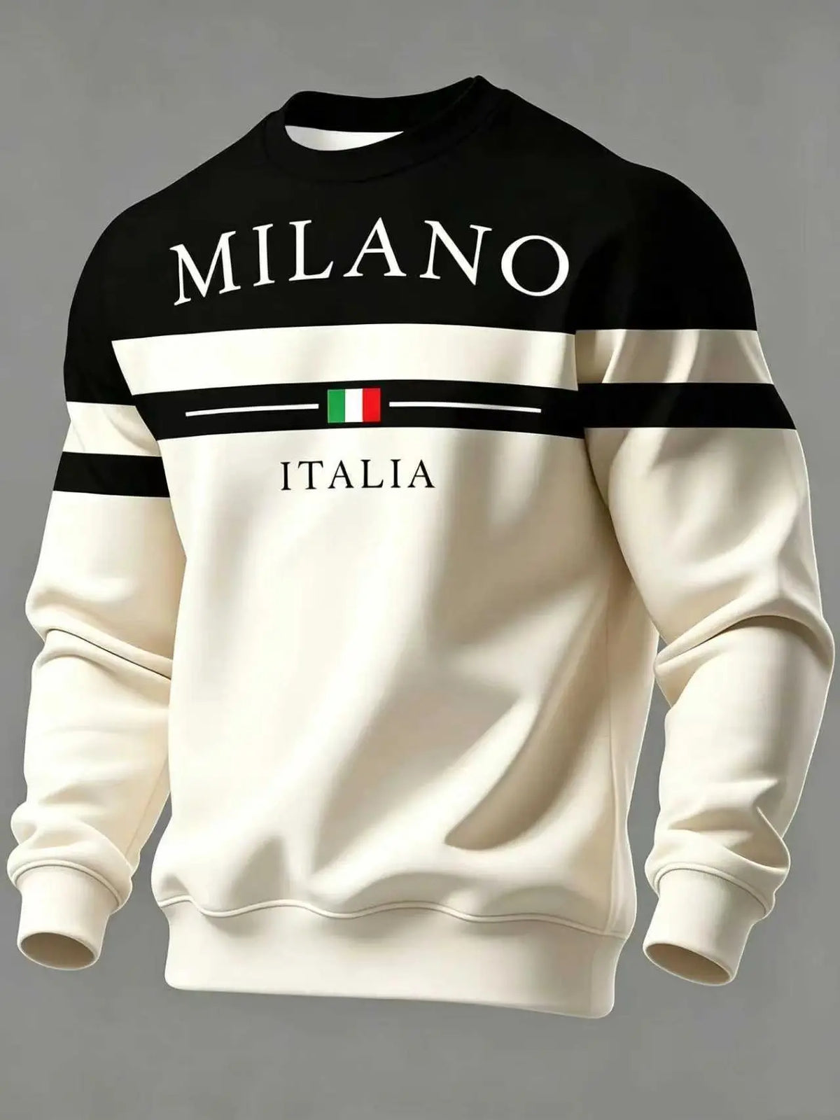 【S-6XL】Muške majice dugih rukava s natpisom „Milano Italia”