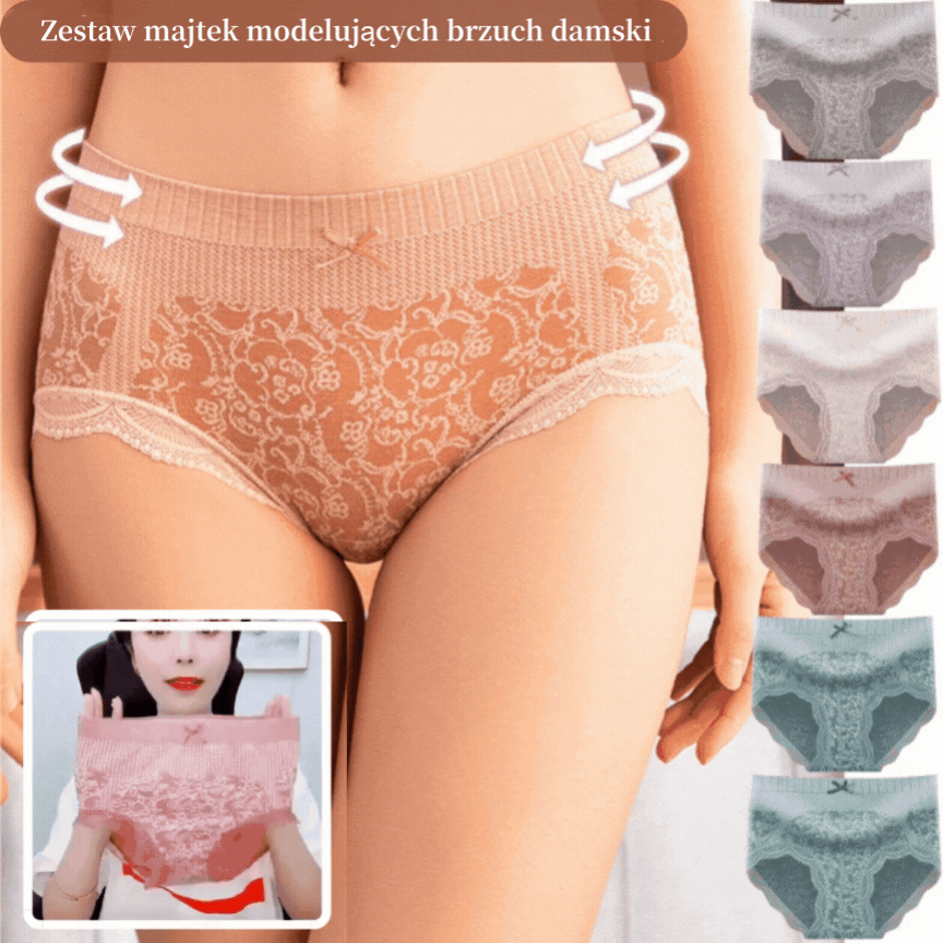 🔥【Kup 4, a 4 otrzymasz gratis】🔥Damska antybakteryjna, pochłaniająca wilgoć bielizna z wysokim stanem 3686329