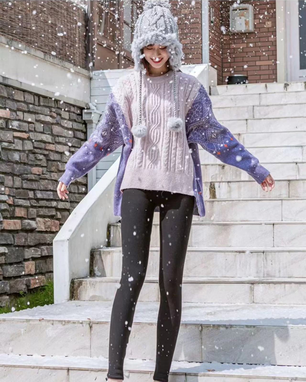 💥 Kupi jedan, drugi gratis! 🔥 [S-5XL] Pamučne termo helanke, visokog struka, velike veličine, visoka rastezljivost – neizostavne za jesen/zimu 2025