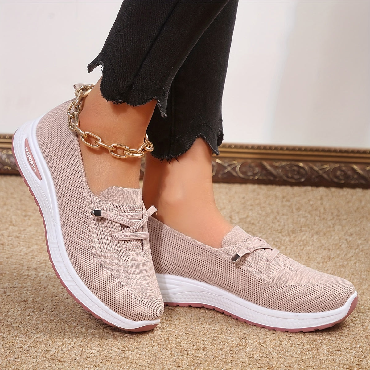 【36-41】Damskie buty sportowe, buty na płaskiej podeszwie, buty dla mamy, wsuwane buty płócienne 3640627
