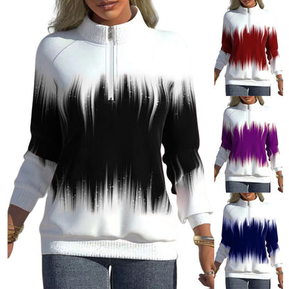 🍃🍁Ograniczona oferta 43% zniżki【S-5XL】Nowa damska sportowa bluza z wysokim kołnierzem i zamkiem--3913946