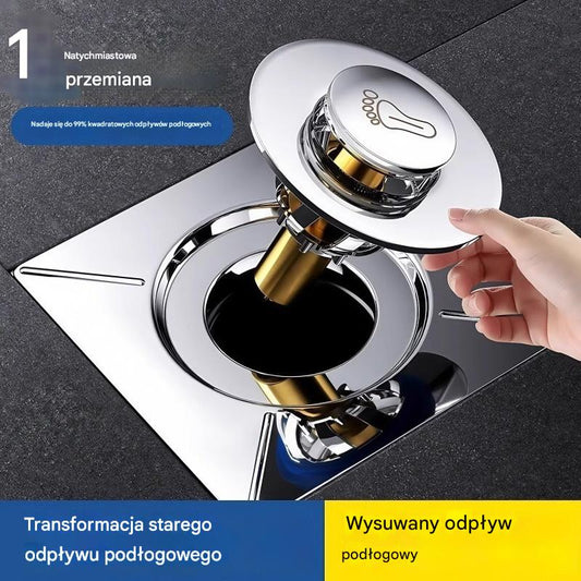 🏠🧰【3-częściowy zestaw】Pokrywy uszczelniające odpływy łazienkowe, odporne na zapachy i odblaski, uniwersalne, z pedałem.