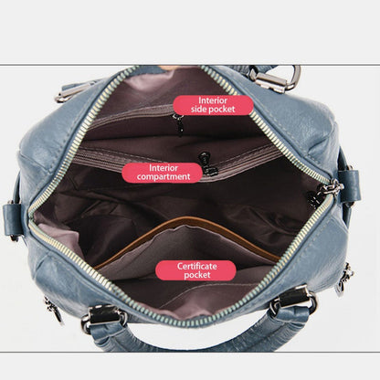 2025 swobodna skórzana modna damska torba