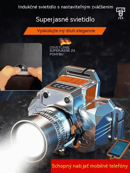 【✨Časovo obmedzená akcia】🔦Mimoriadne jasná čelovka so senzorom a veľmi dlhou výdržou.