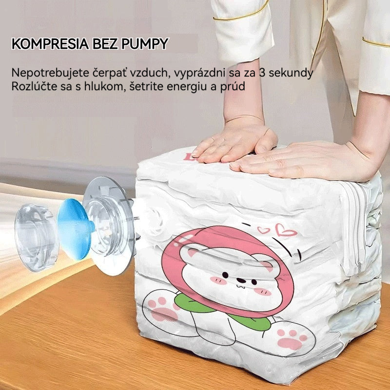 ✨🗃️ 5 kusov za iba 27 € 💨 Veľká kompresovateľná vákuová taška: nevyžaduje pumpu, tesná, ideálne šetrí miesto v dome aj v kufri ✈️