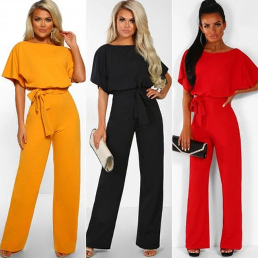 🔥【Promocja na koniec miesiąca】🌸【S-3XL】Elegancki kombinezon ze sznurowadłami