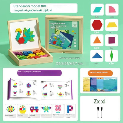 ✨✨Geometrijski magnetski tangram građevinski blokovi