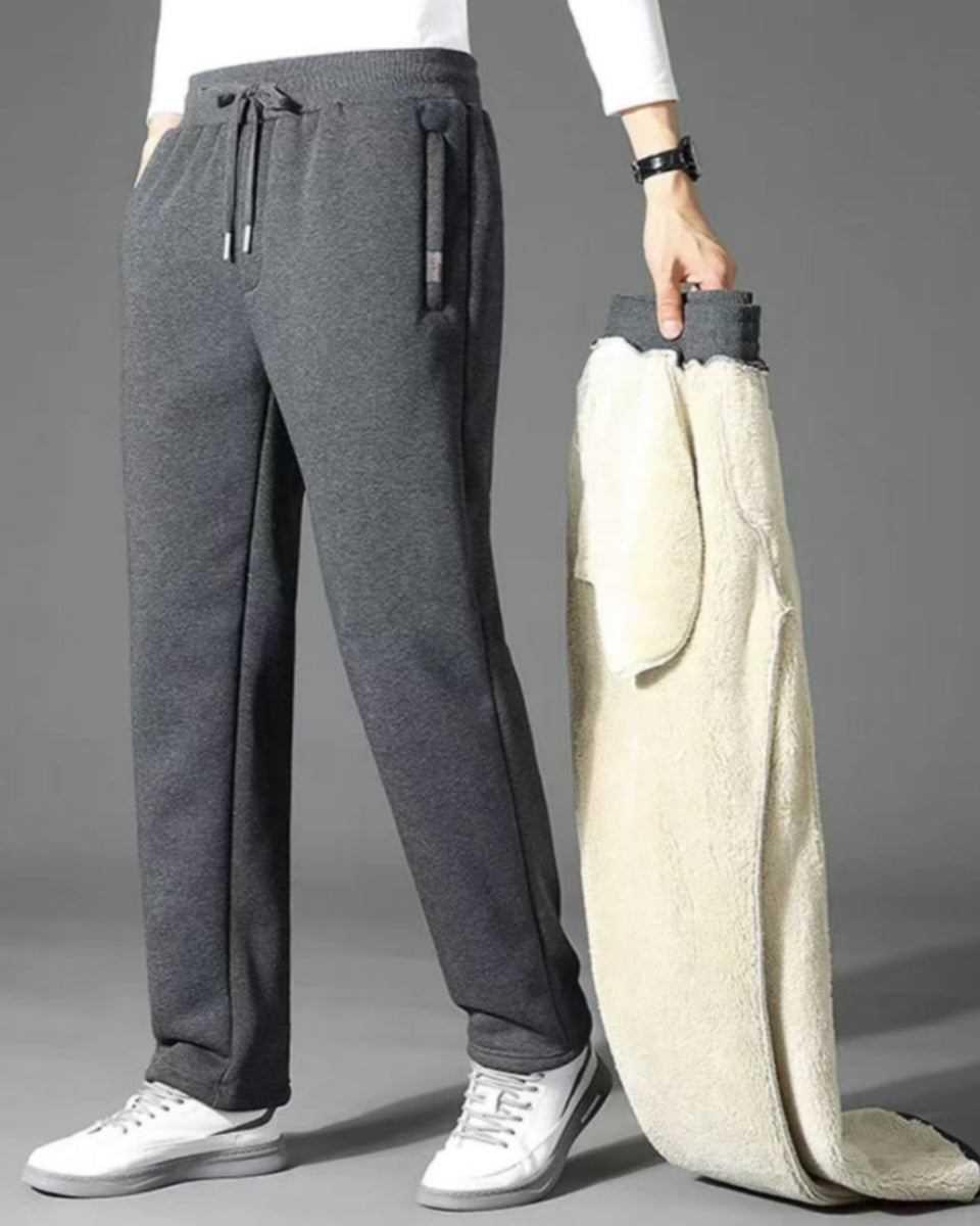 👖 【Kup 1, a 1 dostaniesz gratis】【M-5XL】 Zimowe męskie zimowe spodnie z owczej wełny 2024, zagęszczone, na co dzień, ciepłe, ciepłe spodnie dresowe--3828822