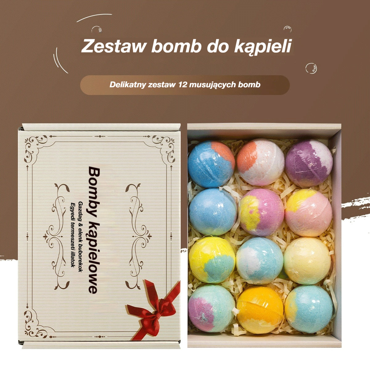 🔥🔥 12x Musujące Kule do Kąpieli (30g) – Wygładzenie i Głębokie Odżywienie Skóry
