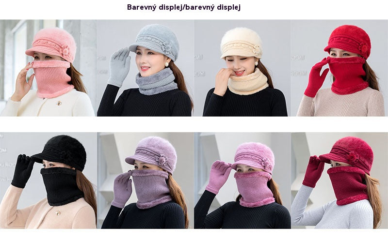 💥 49% SLEVA - 【Čepice+Šála+Rukavice】Stylová plyšová čepice na podzim a zimu