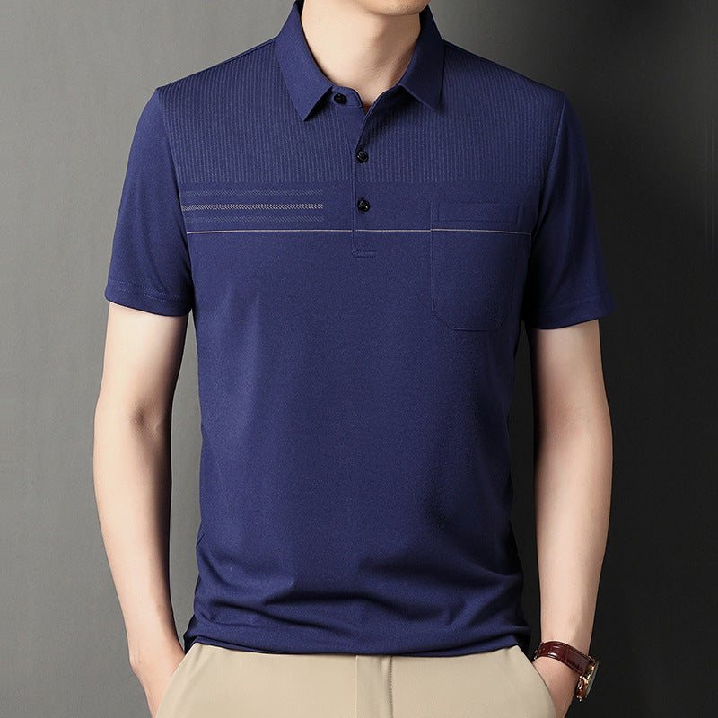 👔【Wyprzedaż magazynowa】【M-4XL】Męska koszulka polo z krótkim rękawem i prążkowanym kołnierzykiem