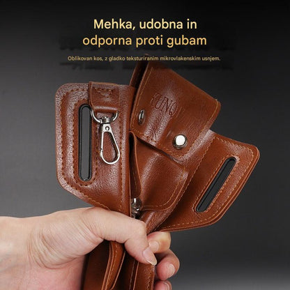 ✨💖🌹Moška večnamenska torba za okoli pasu iz pravega usnja