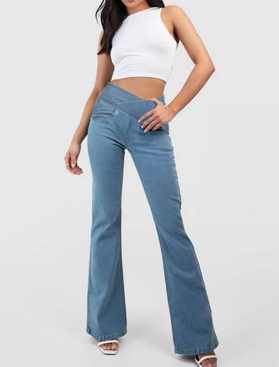 👖🌹【XS-4XL】Traperice visokog struka, uskog kroja i zvonastog kroja koje podižu bokove