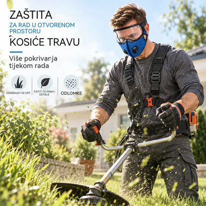 🧣【Kupite jednu, dobijete jednu besplatno】🚴 Termalna sportska maska s odvojivim HD vizirom – zaštita od hladnoće, prašine i vjetra za vožnju biciklom, kosilicu i prašnjava okruženja 🛡️