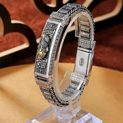 💥🏆【Bestseller】Nowy model 2024 męska modna bransoletka ze srebra 925, nowoczesny design.3836400