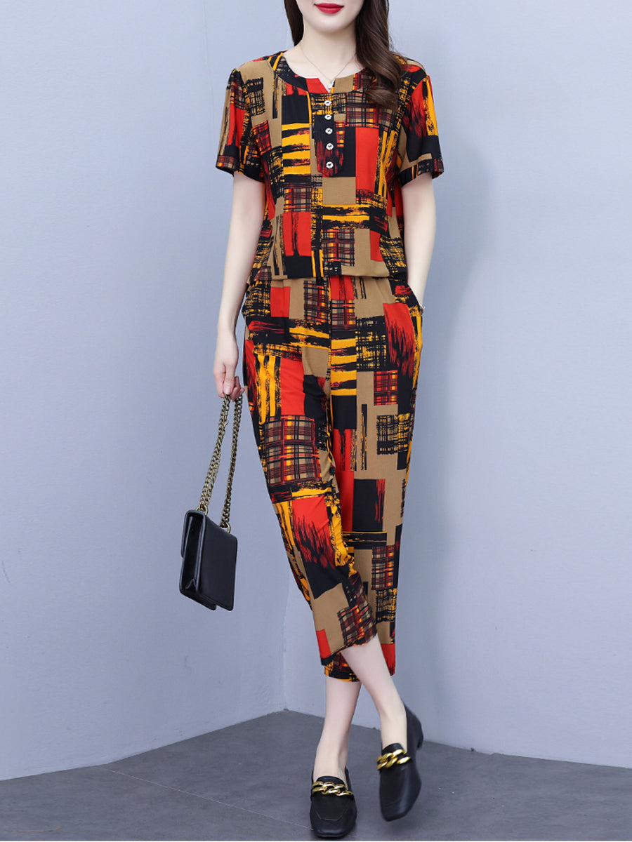 🔥Wyprzedaż specjalna【L-5XL】2025 modna odzież damska casual ✅luźny zestaw dwuczęściowy ✅świeży i wygodny ✅lekki i łatwy do noszenia