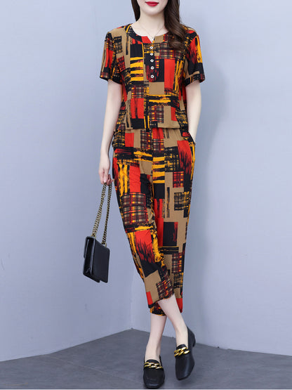 🔥Wyprzedaż specjalna【L-5XL】2025 modna odzież damska casual ✅luźny zestaw dwuczęściowy ✅świeży i wygodny ✅lekki i łatwy do noszenia