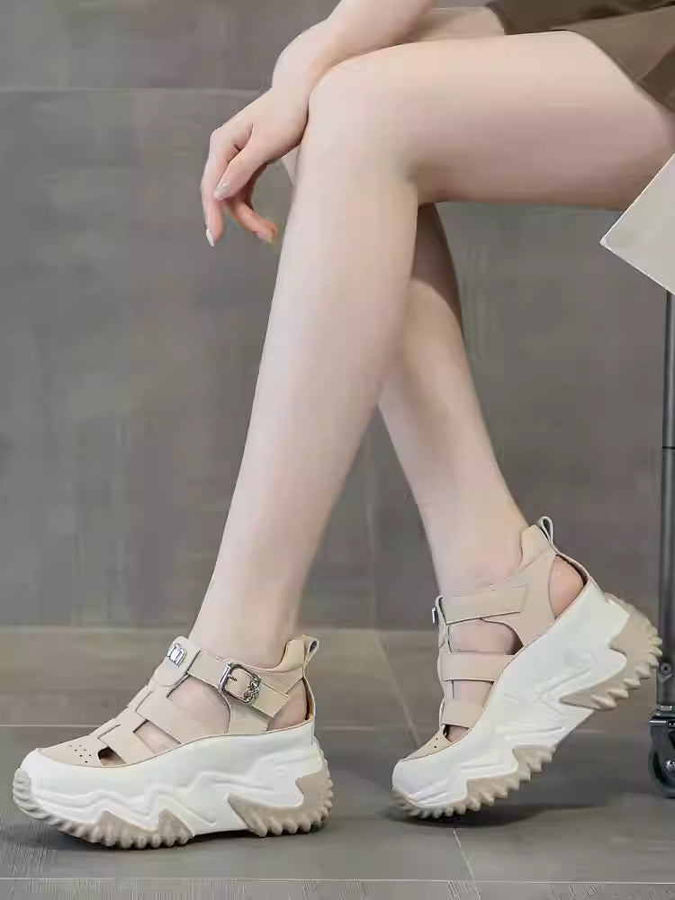 Letnia promocja🔥【35-40】Nowy model na lato 2025, uniwersalne modne sandały na grubej podeszwie w stylu casual