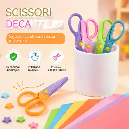 🥰【6 komada - 6 različitih oblika】✂️🌈Sigurnosne škare za djecu (za DIY konstrukcije)