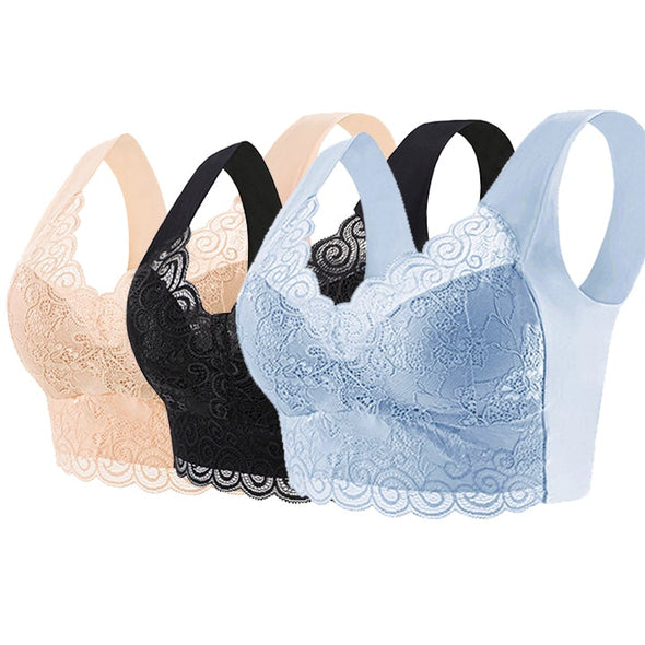 🔥【Zestaw 3 sztuk】Nowy wygodny i oddychający biustonosz damski 3715318