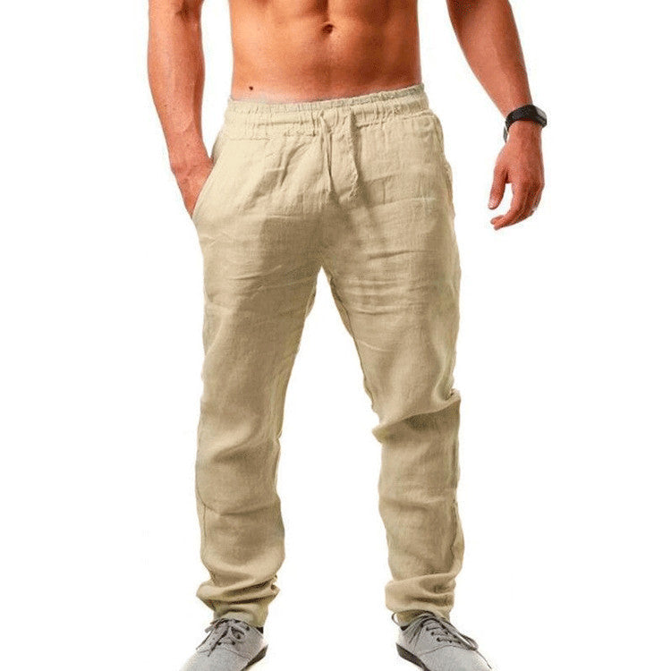 💥50% zniżki👖【S-4XL】2026 Nowe wiosenne męskie luźne, oddychające spodnie sportowe, mieszanka bawełny i lnu