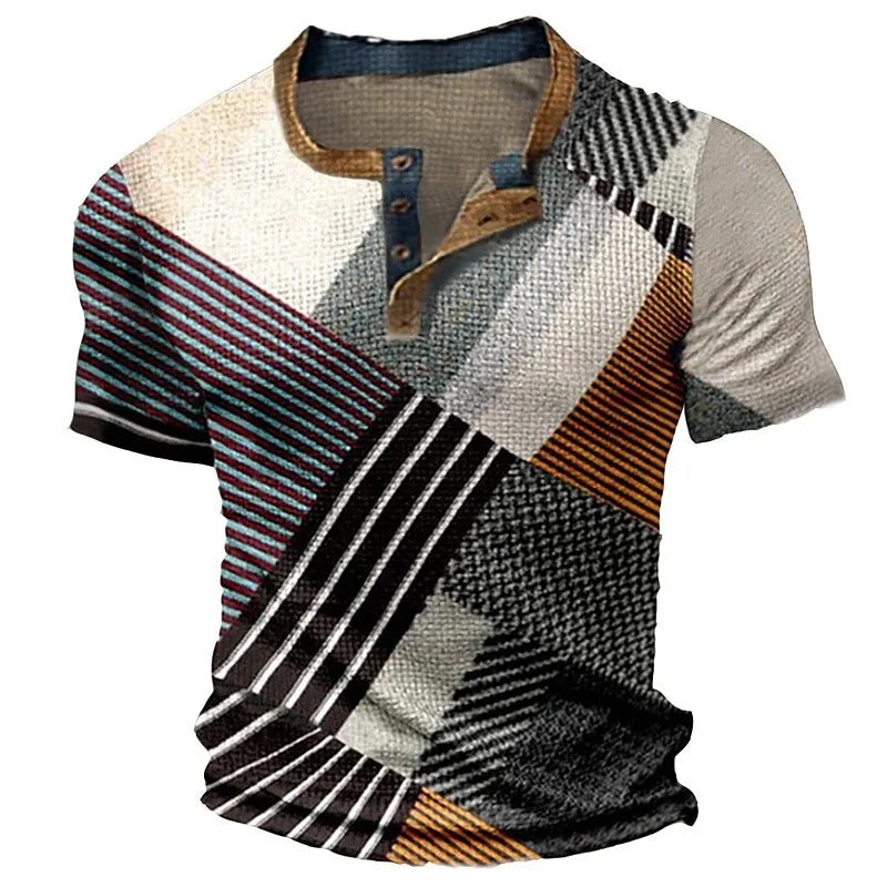 🔥Oferta ograniczona czasowo🔥Letnia nowość 2025 Męski casualowy T-shirt z krótkim rękawem i nadrukiem