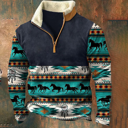 👕【35% sleva】【S-4XL】Pánský módní teplý svetr s dlouhým rukávem a 3D potiskem na podzim/zimu 2025