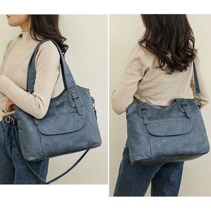 📢👜Nová dámská kožená kabelka přes rameno z pravé hovězí kůže -