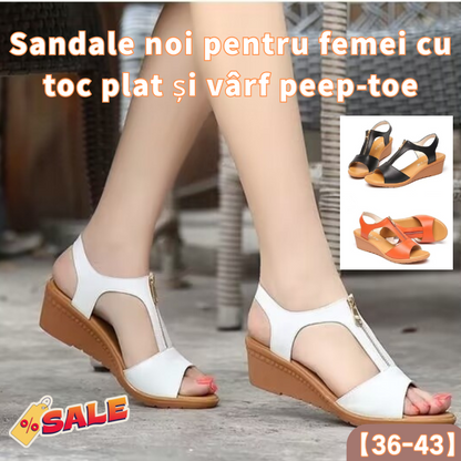 🔥【Kup jeden, drugi gratis】🌸👠【35-40】Nowe damskie sandały na koturnie, peep toe, antypoślizgowe i trwałe