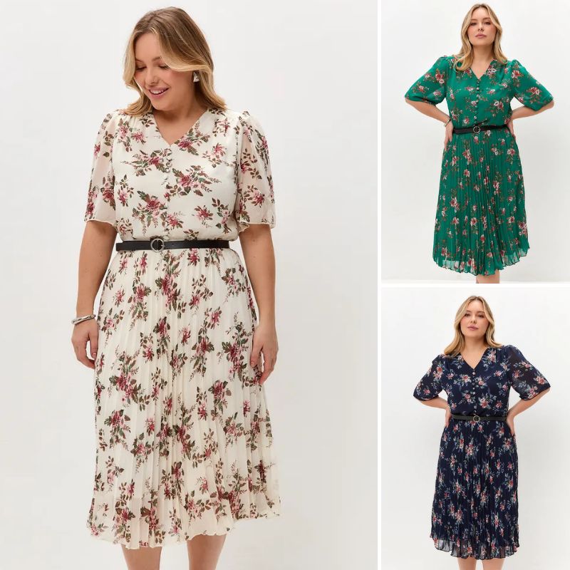 🏆【Nowość bestsellery】🌸💥【S-5XL】Nowa elegancka sukienka w kwiatowy nadruk
