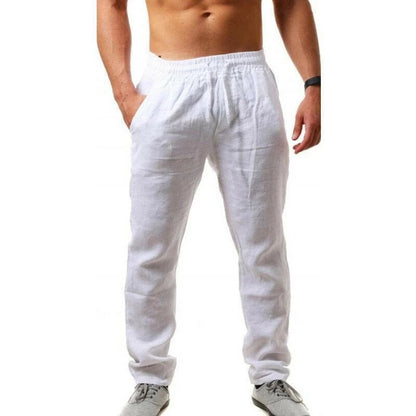 💥50% zniżki👖【S-4XL】2026 Nowe wiosenne męskie luźne, oddychające spodnie sportowe, mieszanka bawełny i lnu