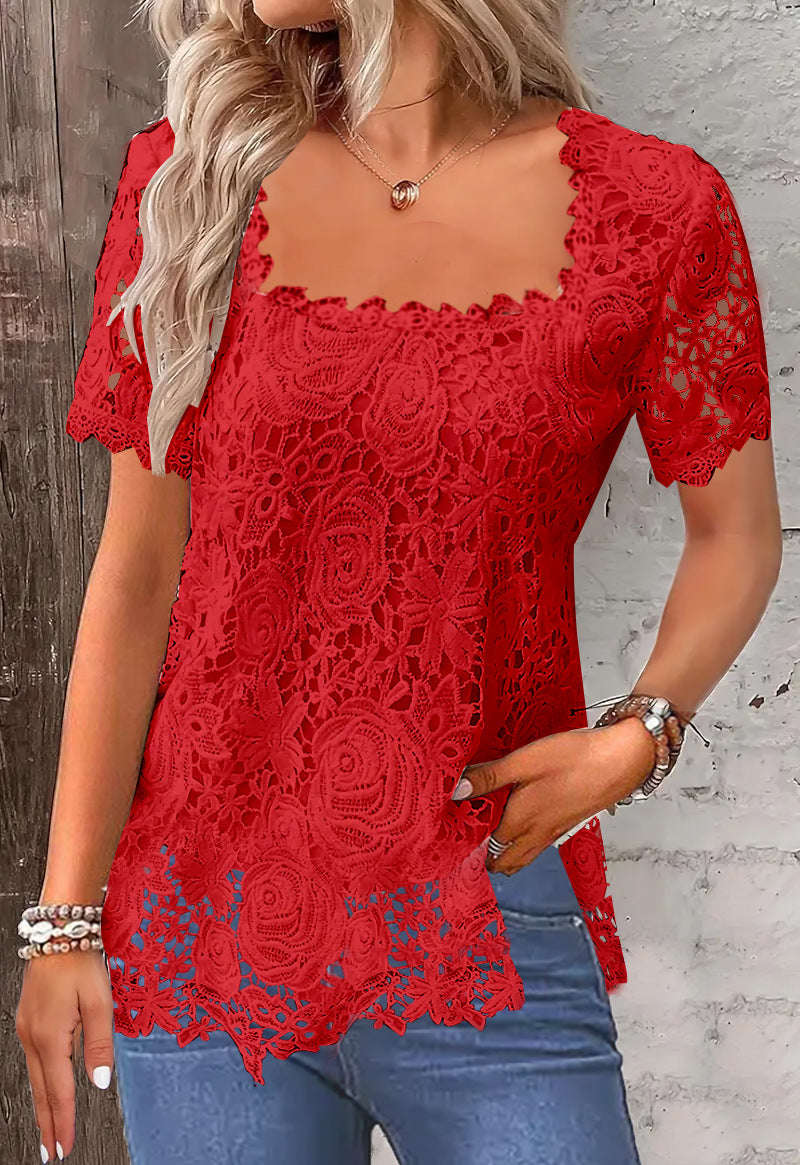 🌼🌼【Letnia nowość】🔶🔶【S-5XL】Elegancka koronkowa koszula, letni bestseller 2025