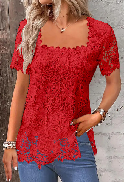 🌼🌼【Letnia nowość】🔶🔶【S-5XL】Elegancka koronkowa koszula, letni bestseller 2025