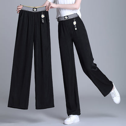 Kup jeden i otrzymaj drugi gratis👖Jedwabne jeansy z wysokim stanem i szerokimi nogawkami Ice