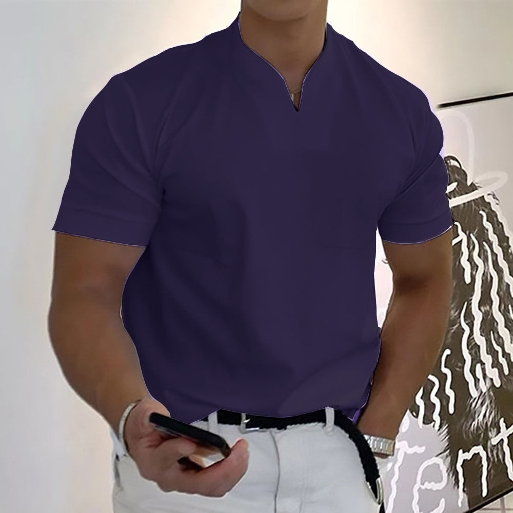 👕【Letnia oferta】【S-5XL】Męska koszula z krótkim rękawem i dekoltem w serek