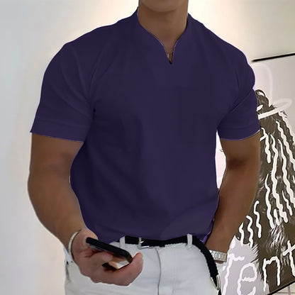 👕【Letnia oferta】【S-5XL】Męska koszula z krótkim rękawem i dekoltem w serek
