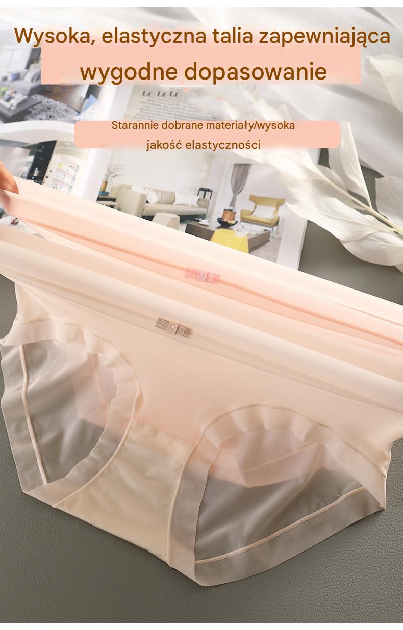 🩲🔥50% zniżki! 【6 sztuk】Damskie bikini z wysokim stanem z jedwabiu lodowego, duże rozmiary, wysoka elastyczność 【45 kg-135 kg】