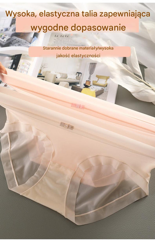 🩲🔥50% zniżki! 【6 sztuk】Damskie bikini z wysokim stanem z jedwabiu lodowego, duże rozmiary, wysoka elastyczność 【45 kg-135 kg】