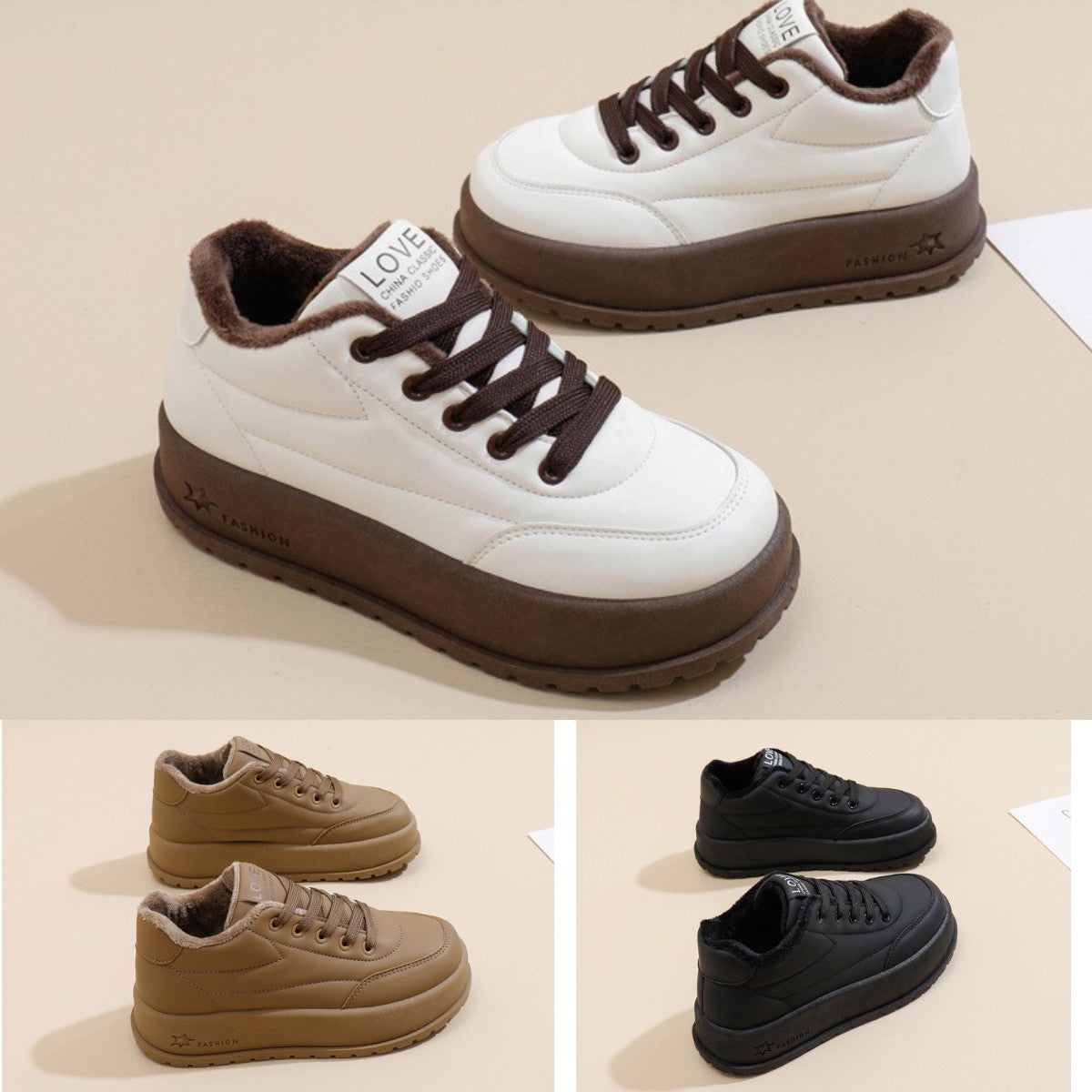 【35-40】Damskie buty casualowe z futerkiem zapewniające wygodę i ciepło