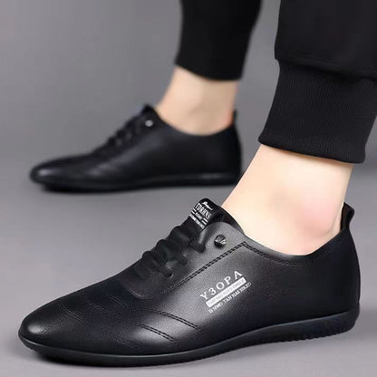 🌟【39-44】2024 nowe męskie skórzane buty z miękką podeszwą, antypoślizgowe i odporne na zużycie 3741609