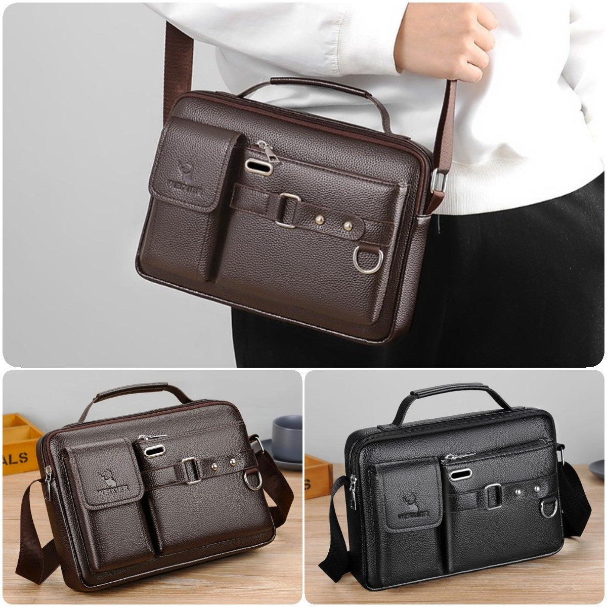 【🔥Zniżka ograniczona czasowo 50%】🤵🤵 Modna i wysokiej klasy torba na ramię dla mężczyzn-3897619