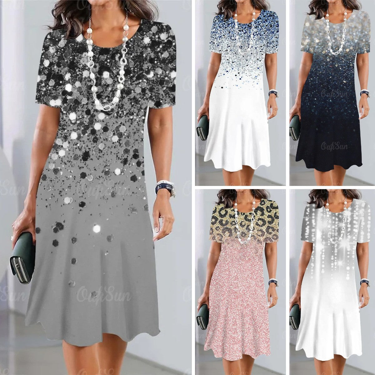 👗[Nowości letnie 42% taniej] 🔥 [S-5XL] Elegancka sukienka retro z okrągłym dekoltem